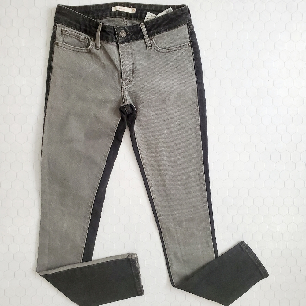 Levi's 711 Mid-Rise Two-Toned Denim Skinny Jeans